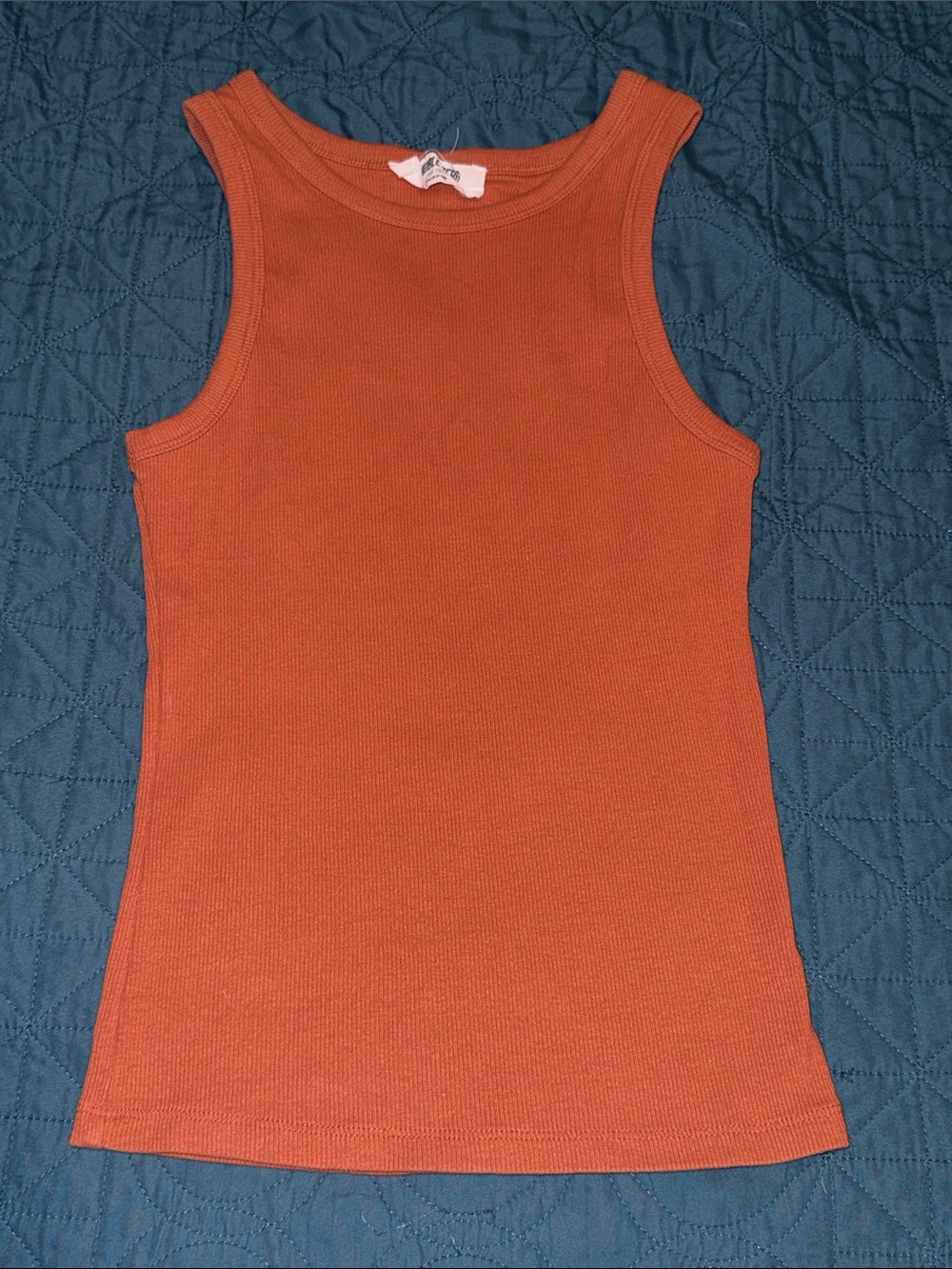 Ribbed Terracotta Tank Top